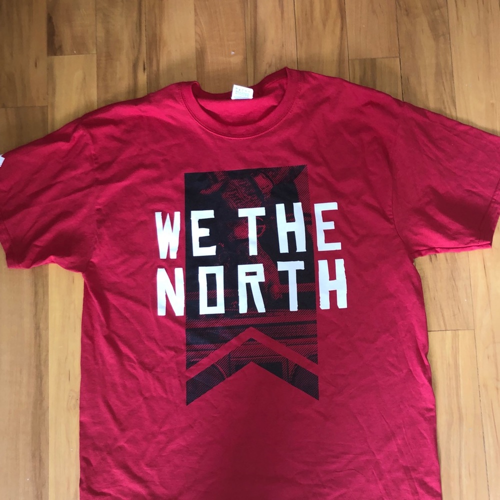 Raptors red we the north shirt